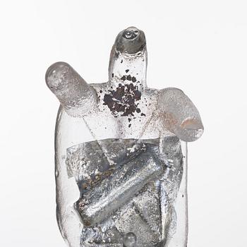Bertil Vallien, unik väggskulptur, sandgjutet glas, "Idol".