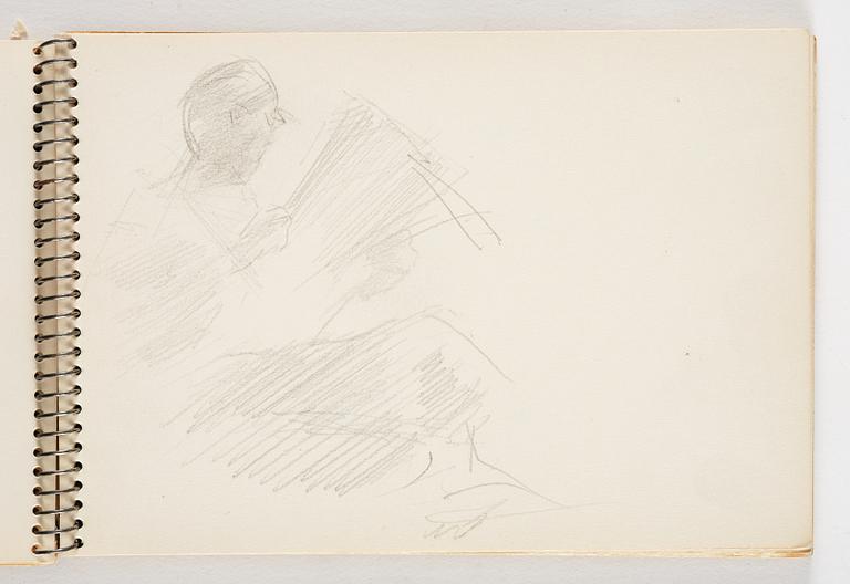 Lotte Laserstein, 4 skissböcker med blyertsteckningar.