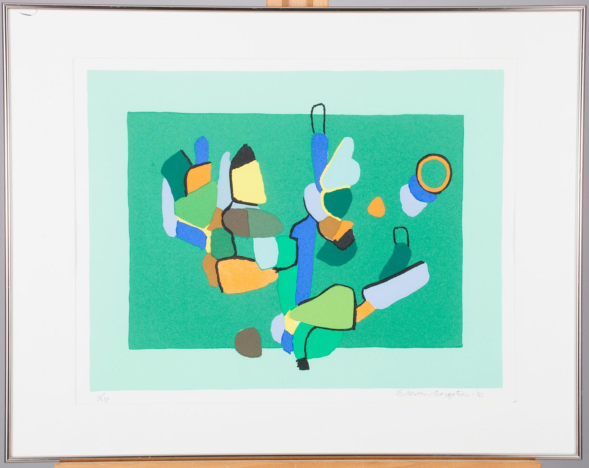 ERNST METHER-BORGSTRÖM, litografi, provavdrag, signerad och daterad -70.