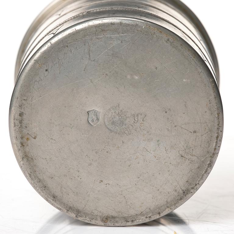 Estrid Ericson, a lidded pewter jar, Svenskt Tenn, Stockholm 1925, model A 42.