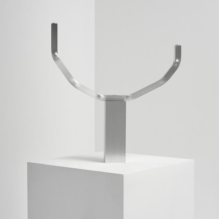 David Taylor, a unique candelabra, "Aluminium Candelabra 2", Studio Mellösaverken, Sweden, 2025.