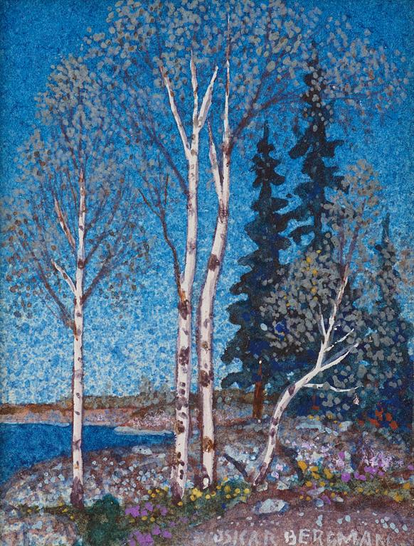 Oskar Bergman, Birch trees in spring.