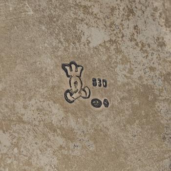 Kaffeservis, 3 delar silver, rokokostil, svenska importstämplar, 1900-tal.