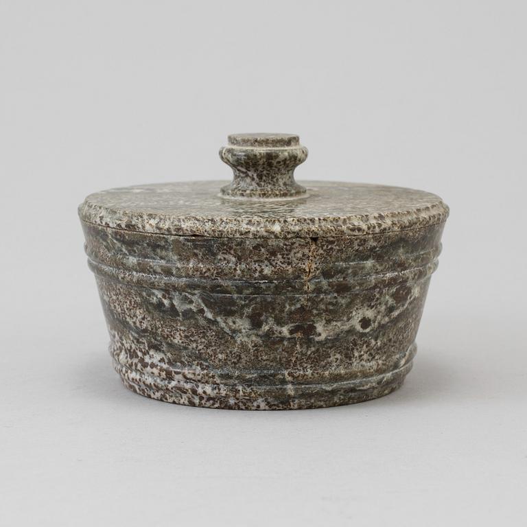 A marble butter box 19th century.