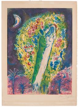912. Marc Chagall After, "Couple dans les Mimosas", from: "Nice et la Côte d'Azur".