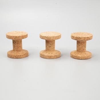 Jasper Morrison, stools, 3 pcs, "Cork Family, model B", Vitra, designed in 2004.