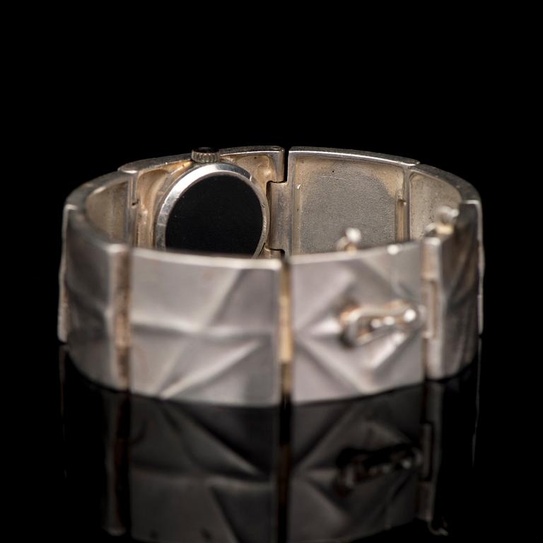 A BJÖRN WECKSTRÖM WRISTWATCH, "Istral", silver. Lapponia 1981.