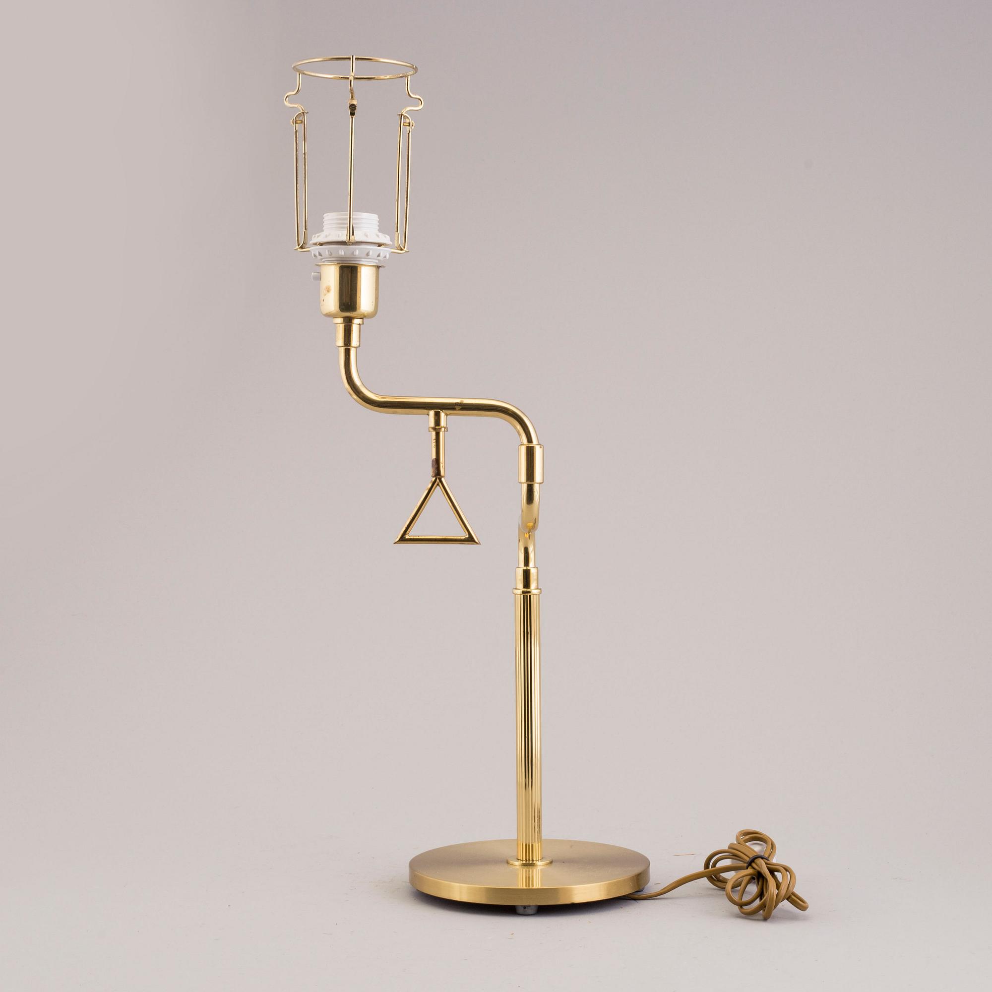 A second half of the 20th century brass table light.
