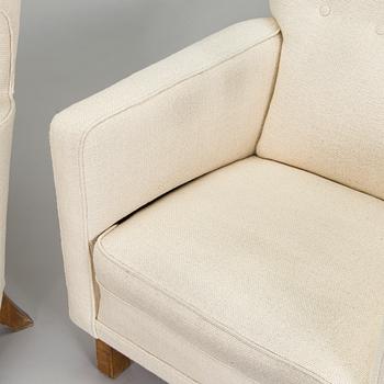 A pair of mid-20th century 'Mexico' armchairs for Paul Boman Ltd.