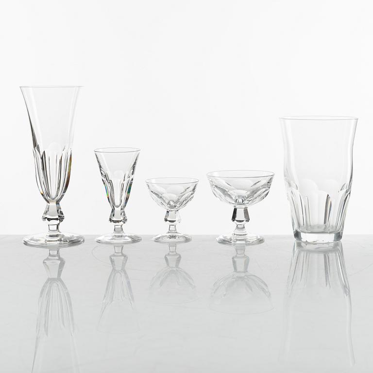 Elis Bergh, a 'Bergh' 54-piece glass service, Kosta, Sweden.