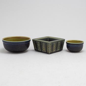 KÅGE VERKSTAD, a set of three stoneware bowls from the 1950's.