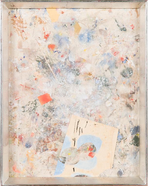 PETER SANDELIN, sekatekniikka kankaalle, signeerattu ja päivätty -86.