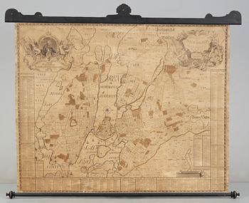 PETRUS TILLEAUS, karta, "General Charta Stockholm", 1733.