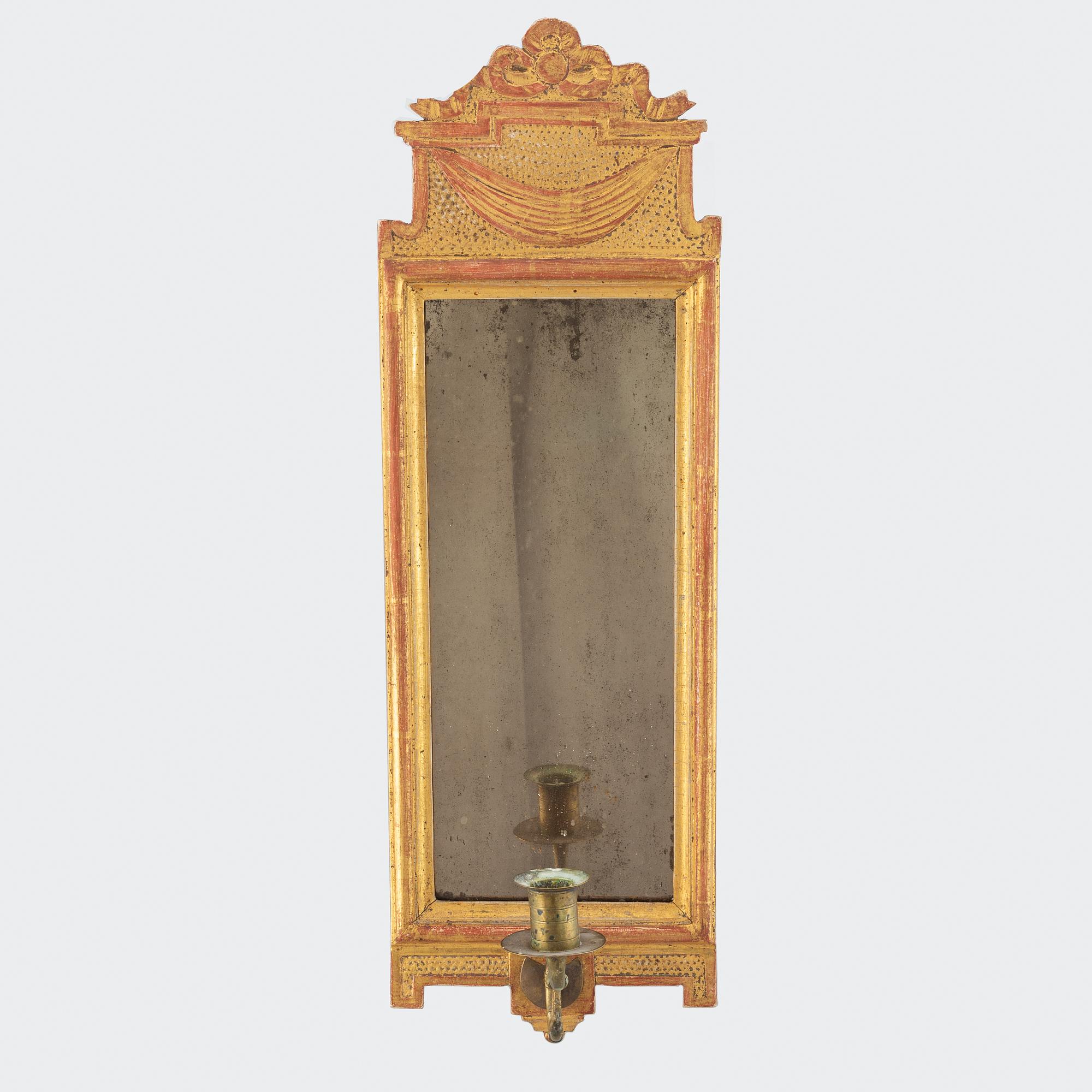 A Swedish gustavian girandole mirror by Anders Carlsson, (1772-1801).