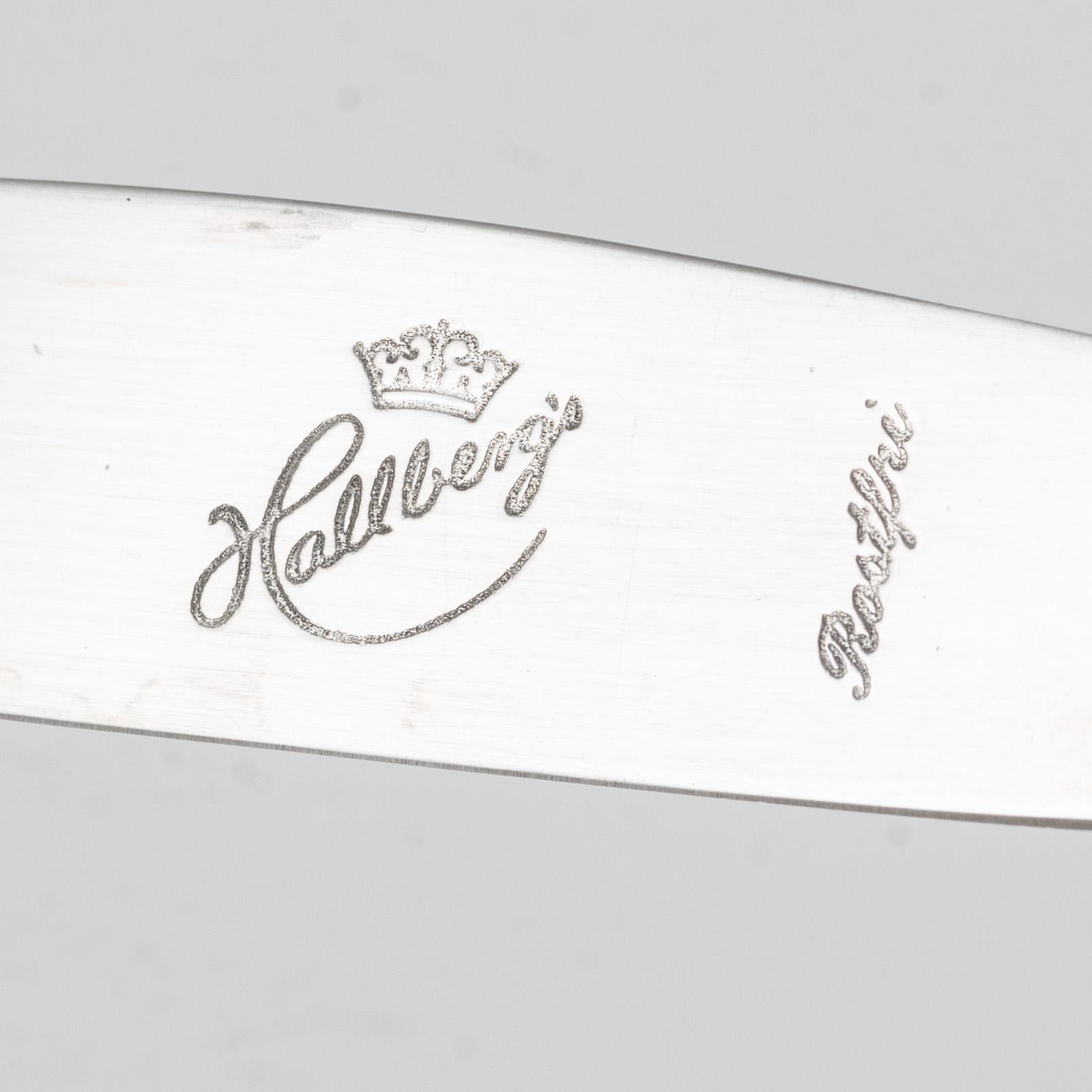 Matknivar, 6 st, silver, modell Engelsk snäck, CG Hallberg, Stockholm 1946.