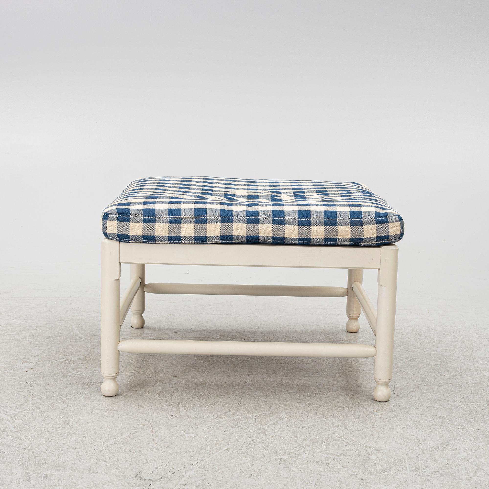 Footstool, "Medevi Brunn", from IKEA's 18th-century series, 1990s.