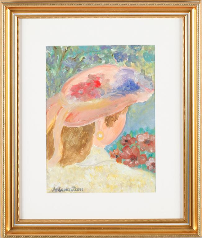 MONICA LORENTZON, akvarell, signerad.