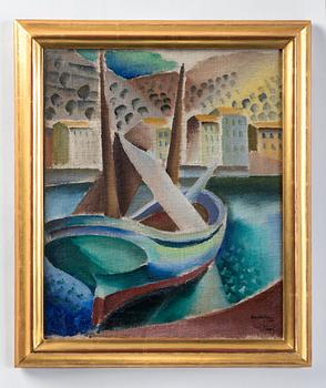 Sixten Lundbohm, Boat at the dock.