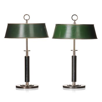 200. Erik Tidstrand, a pair of table lamps, model "27524", Nordiska Kompaniet, 1920-30s.