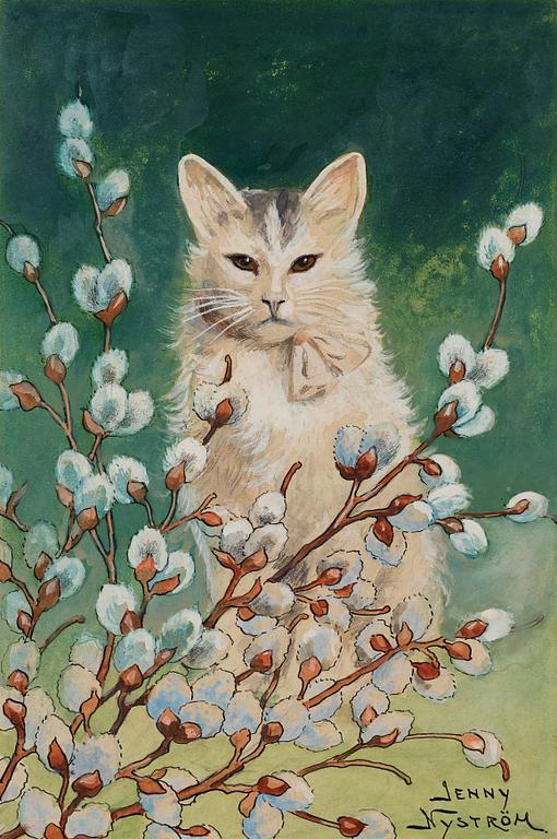 Jenny Nyström, "Videkatt" (Cat in springtime).