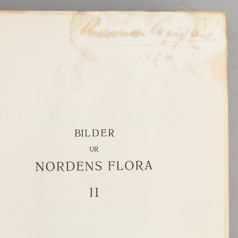 Three volumes of 'Bilder ur Nordens flora', C.A.M. Lindman, Wahlström & Widstrand, Stockholm, 1922 - 1926.