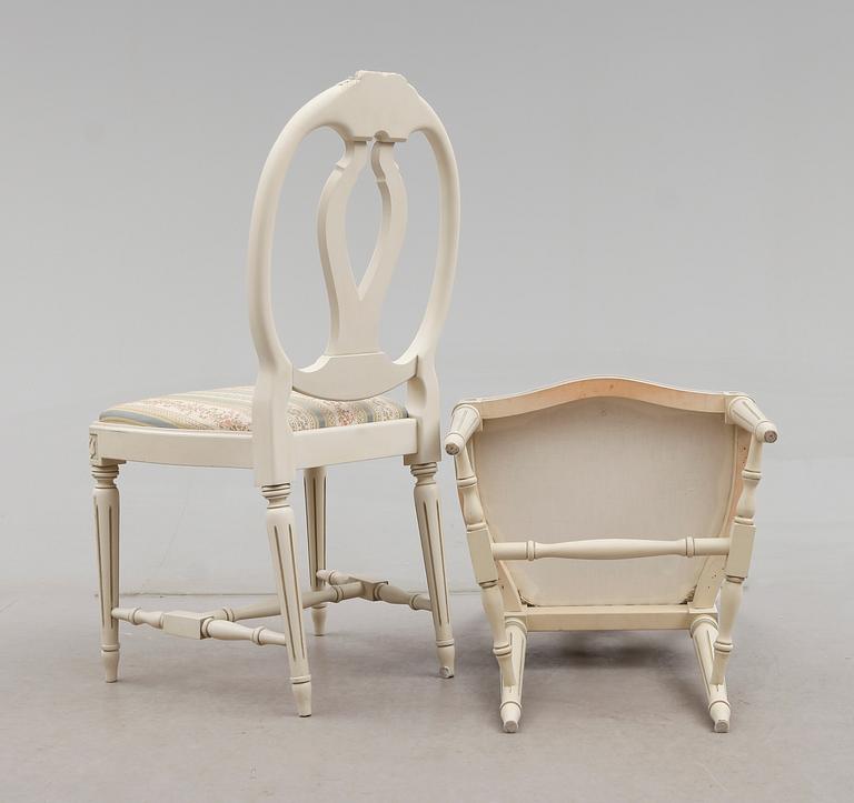 STOLAR, 4 st, gustaviansk stil, 1900-talets andra hälft.