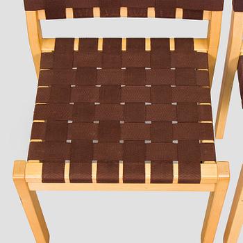 Alvar Aalto, Tuoleja, 8 kpl, malli 611, 1900-luvun loppu.