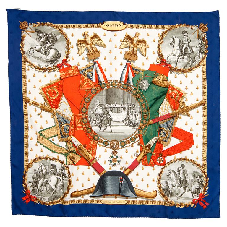 HERMÈS, a silk jacquard scarf, "Napoleon".