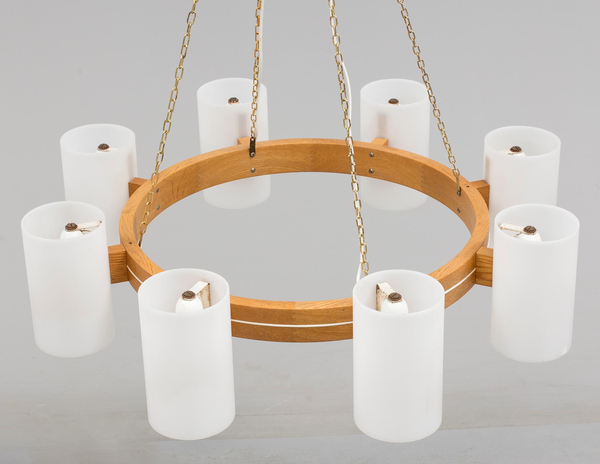 UNO OCH ÖSTEN KRISTIANSSON, takkrona, "Taklampa 587/Cylinder Ringkrona" Luxus, Vittsjö, 1900-talets andra hälft.