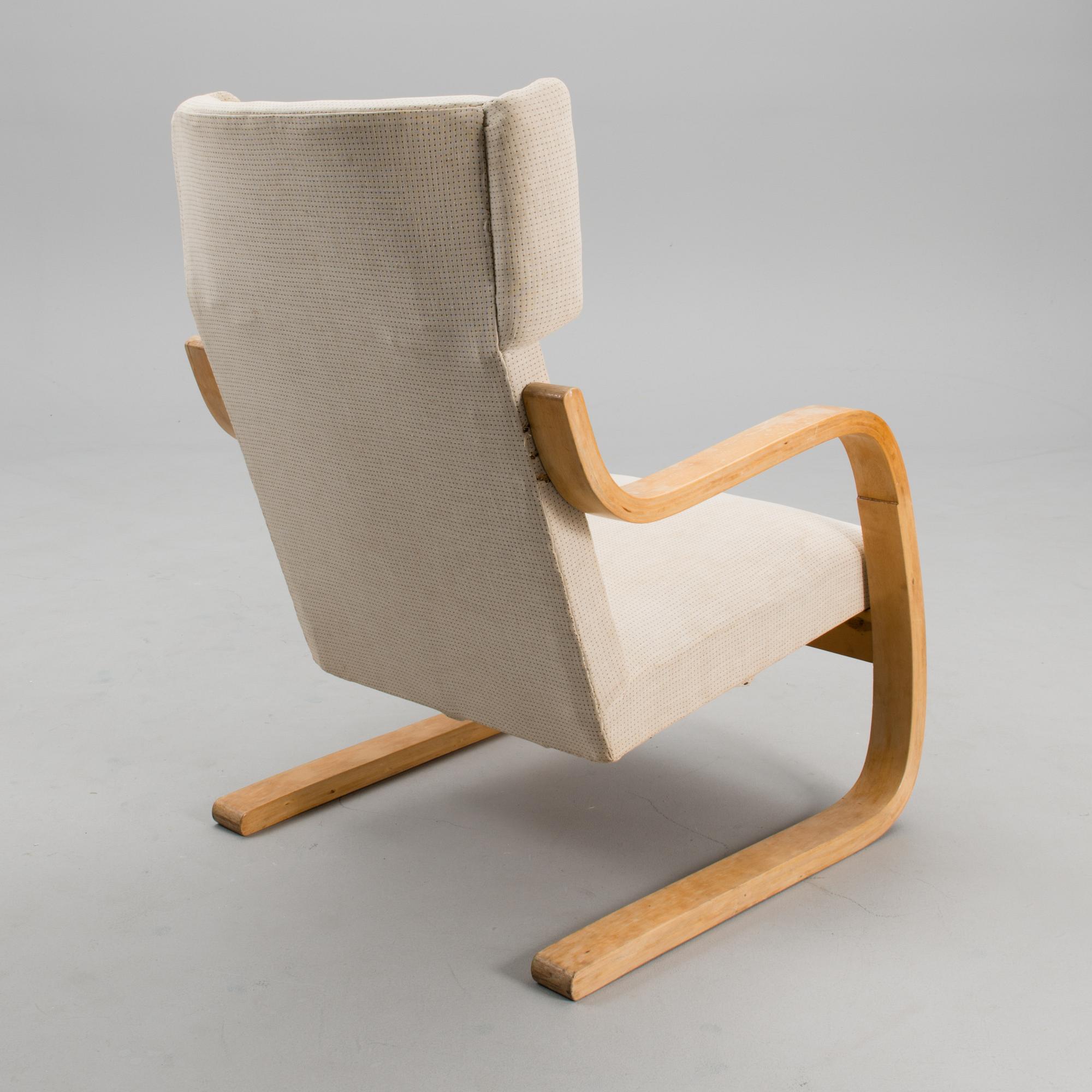 A mid-20th century open armchair model 36/401 for Artek, Finland.