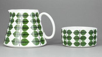 SERVISDELAR, porslin, 7 delar, "Berså", Stig Lindberg, Gustavsberg.