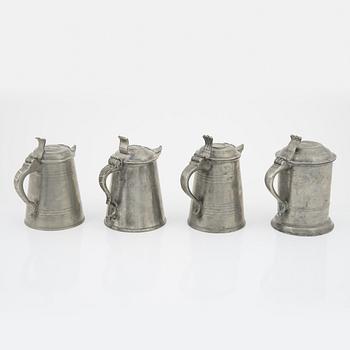 Stop, 4st, tenn, bla Per Fredrik Wigholm, Arboga 1845 eller 1847.