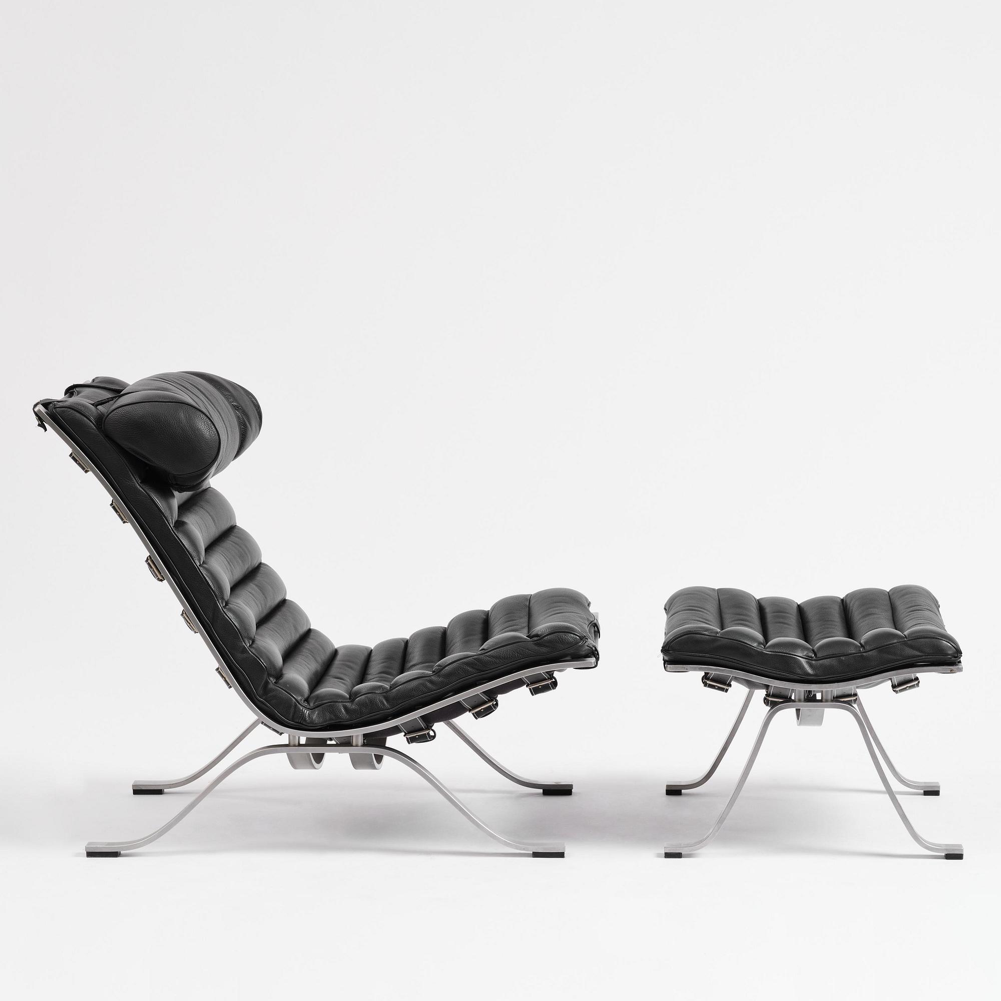 Arne Norell, an "Ari" armchair with ottoman, Norell Möbel, Aneby.