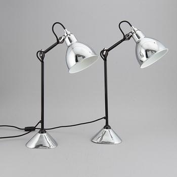 Bernard-Albin Gras, a pair of 'Gras' table lamps, DCW éditions.