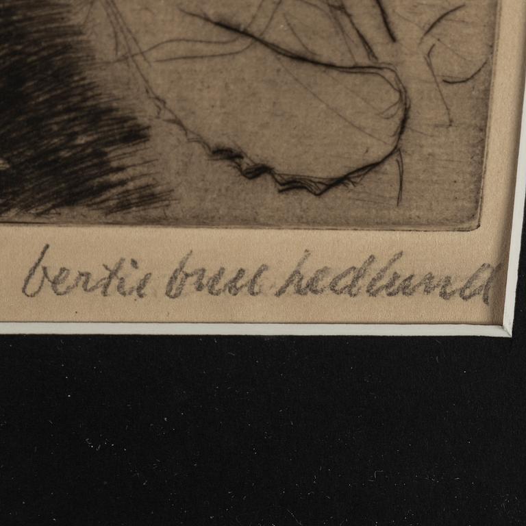 BERTIL BULL HEDLUND, etchings, 10, signed.