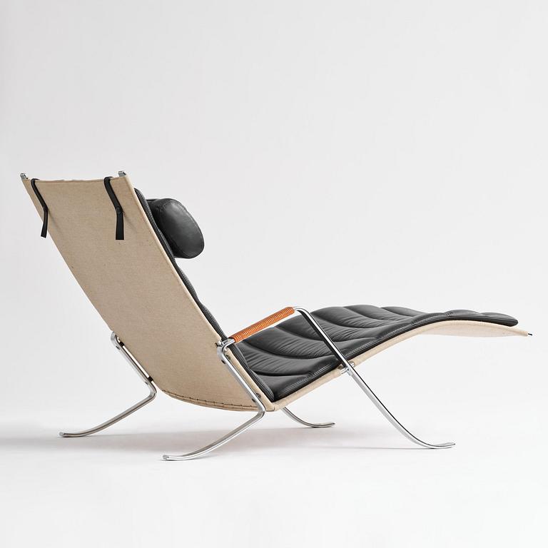 Preben Fabricius & Jørgen Kastholm, liggfåtölj, "Grasshopper", modell FK 87, Lange Production, Danmark, efter 2006.