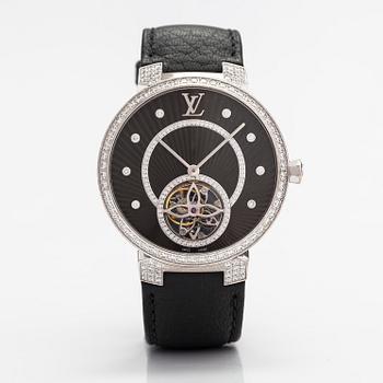 Louis Vuitton, Tambour Slim Tourbillon, wristwatch, 38 mm.