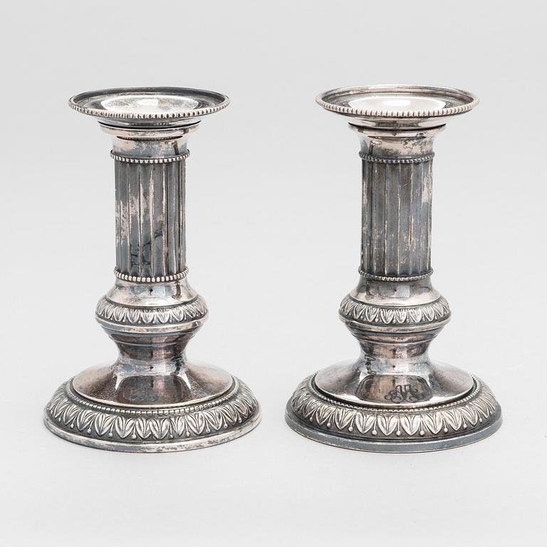 A pair of silver candlesticks, Kultateollisuus, Turku 1976.