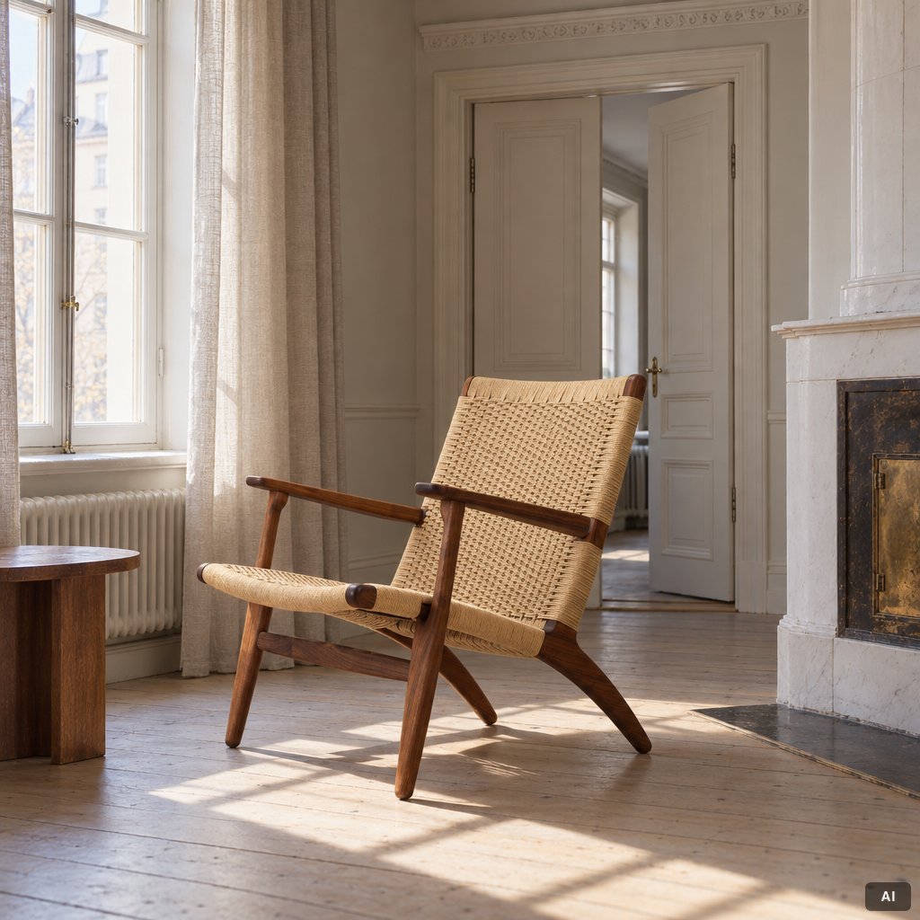 Hans J. Wegner, Armchair, "CH25", Carl Hansen & Søn, Denmark, circa 2020.