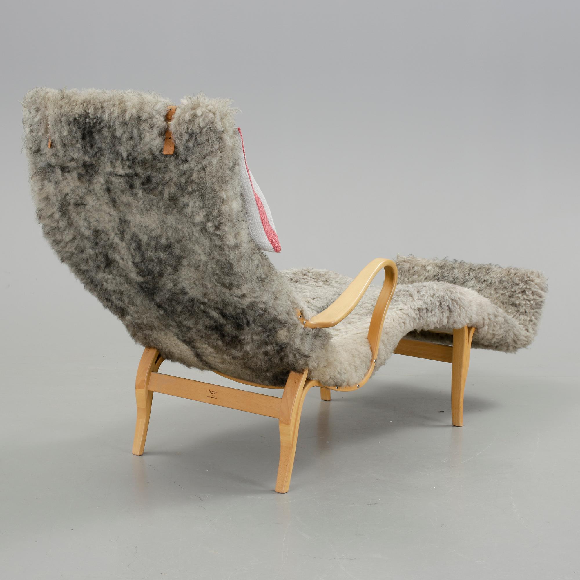 VILSTOL. Liggstol "Pernilla 3" design Bruno Mathsson. Firma Karl Mathsson, 1969.