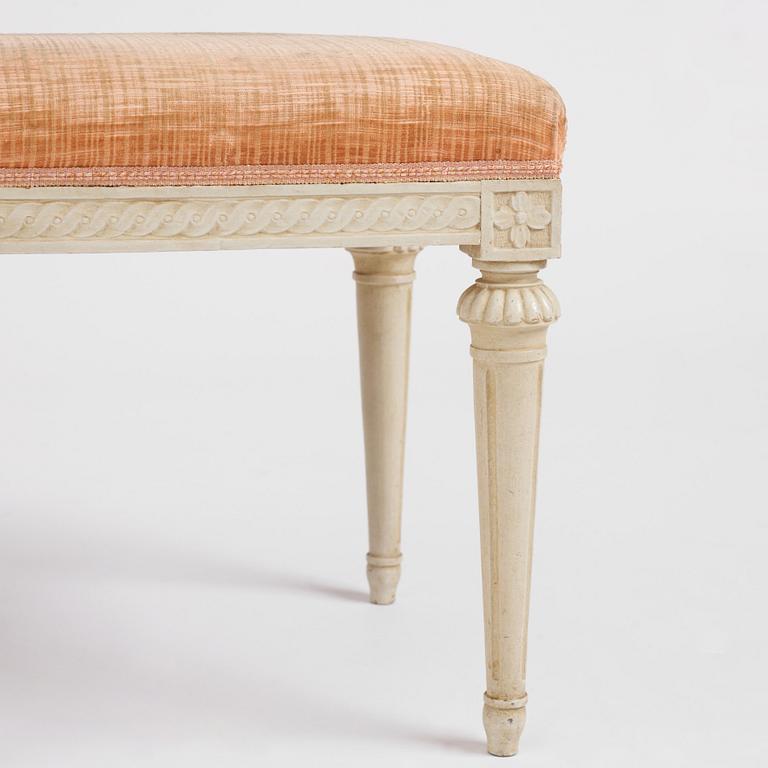 Taburetter, ett par, av Erik Holm (mästare i Stockholm 1779-1814), Gustavianska.