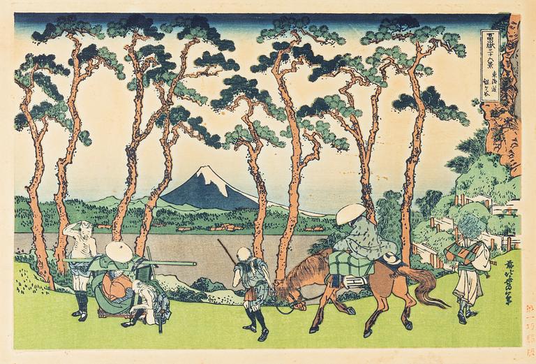 Katsushika Hokusai, efter, träsnitt, 1900-tal.