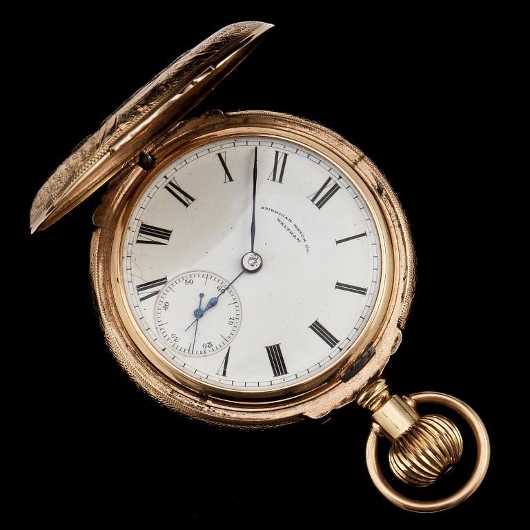 HERRFICKUR, 14k guld, American Watch Co, Waltham. Vikt 145 g.