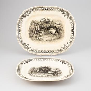 A 67 piece 'Exotica' creamware dinner service by Arthur Percy, Gefle.