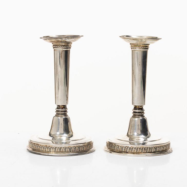 Markströms Guldsmeds Ab, Candelsticks, a pair, silver, Uppsala 1958.