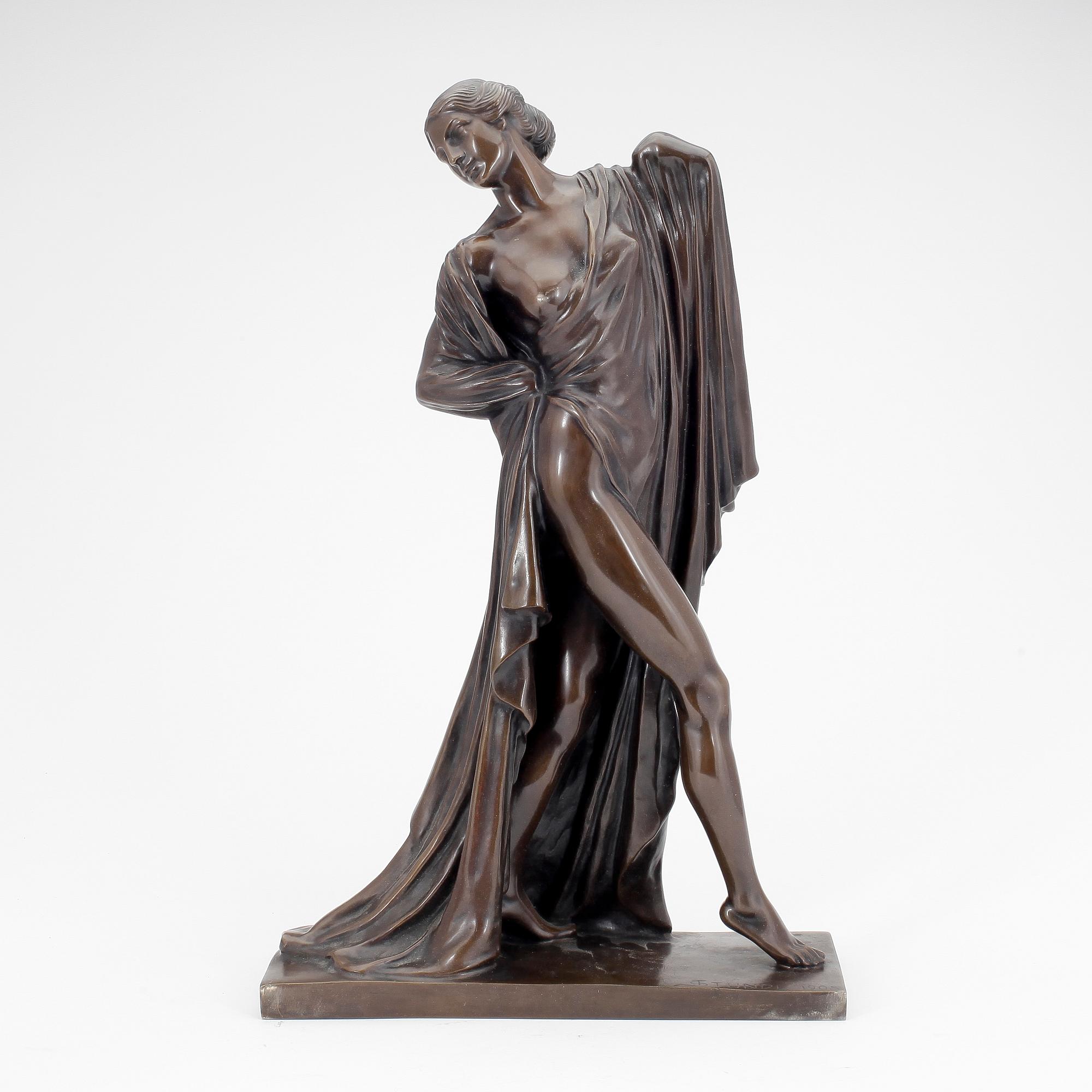 THEODOR STUNDL. Efter. Skulptur, brons. Signerad.