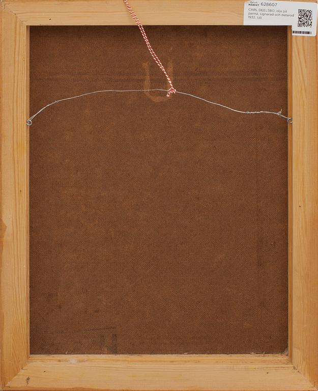 CARL DEELSBO, olja på pannå, signerad och daterad 1932.