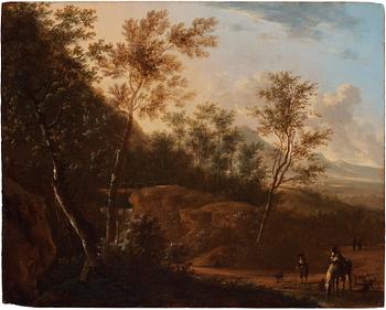 Frederic de Moucheron, Landscape with figures.