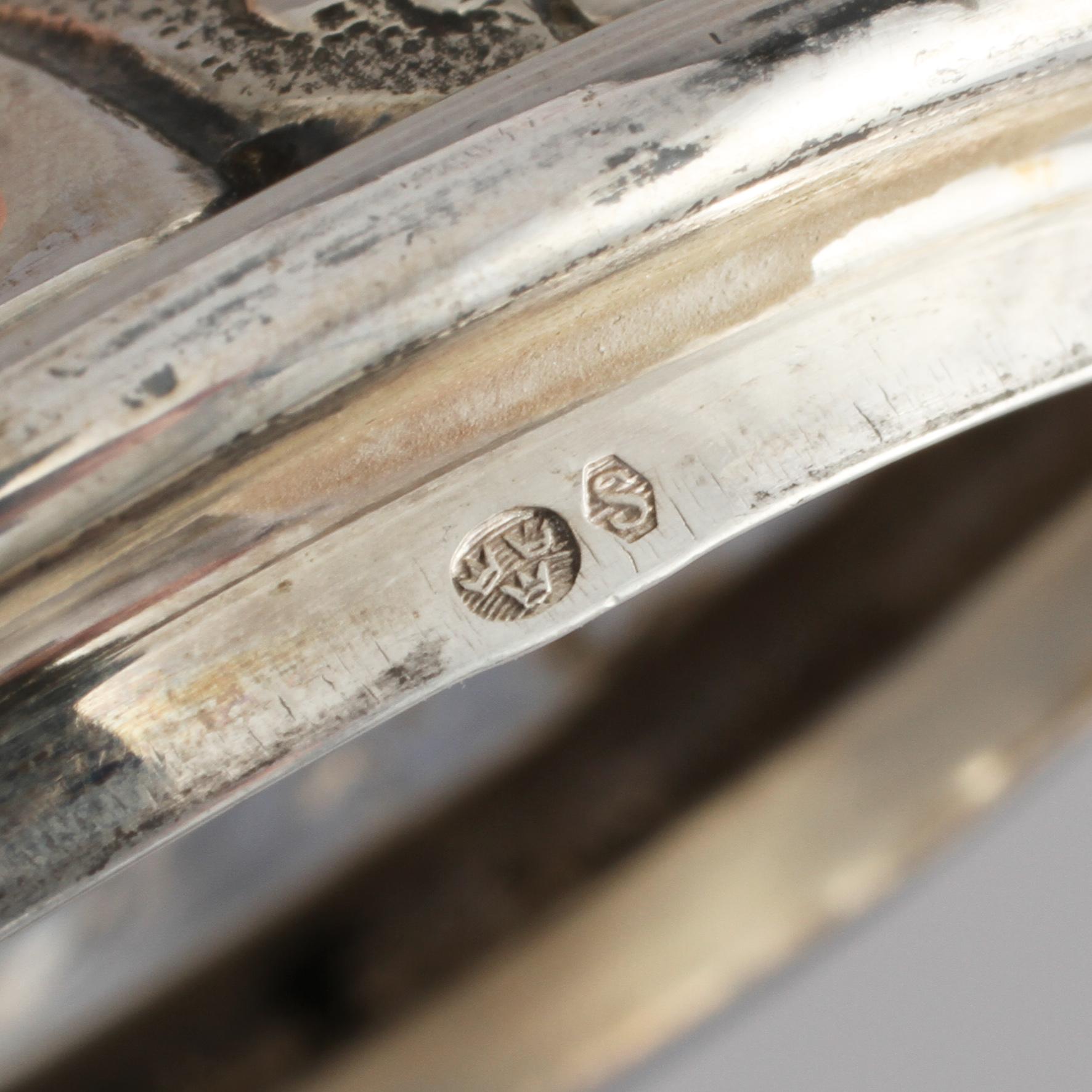 SOCKERRUSKA samt SALTKAR, silver, 1900-tal. Vikt 510 g.
