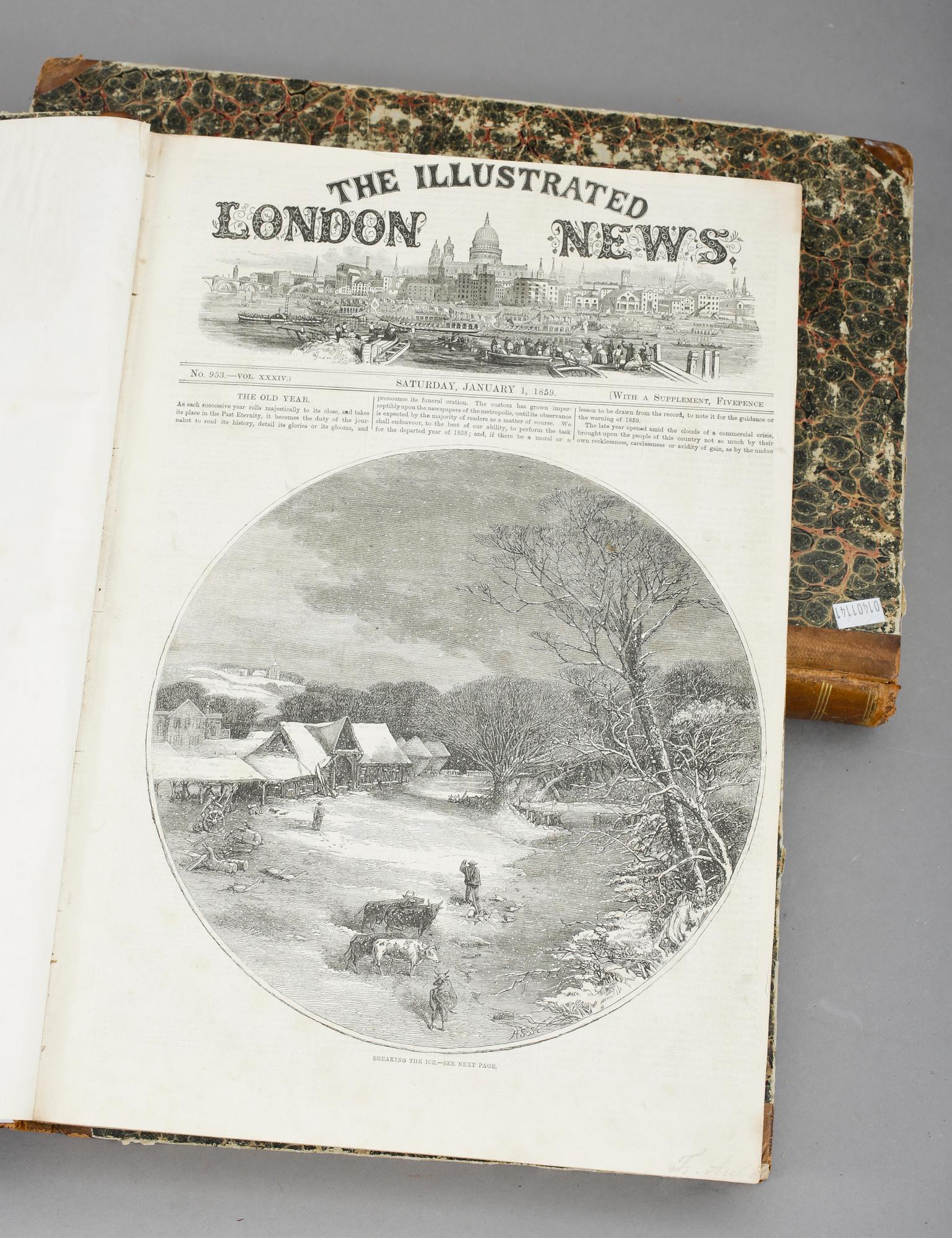 BÖCKER, 2 st, "The Illustrades London News" 1859.